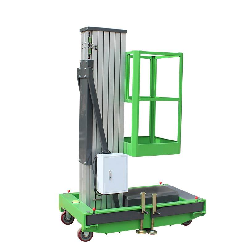 Personal Lift Ladder Single One Mast Electric Lifting Aluminum Alloy Man Lift Single Mast Mobile Aluminum Aerial Work Platform