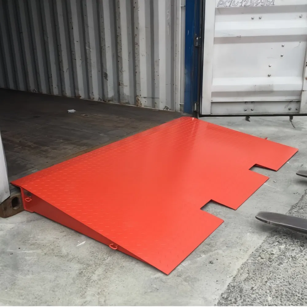 68" X 86" Heavy-Duty Mobile Steel Forklift Yard Dock Ramp, 15, 000 Lb Capacity Ideal for Warehouse/Shipping Container Loading Unloading