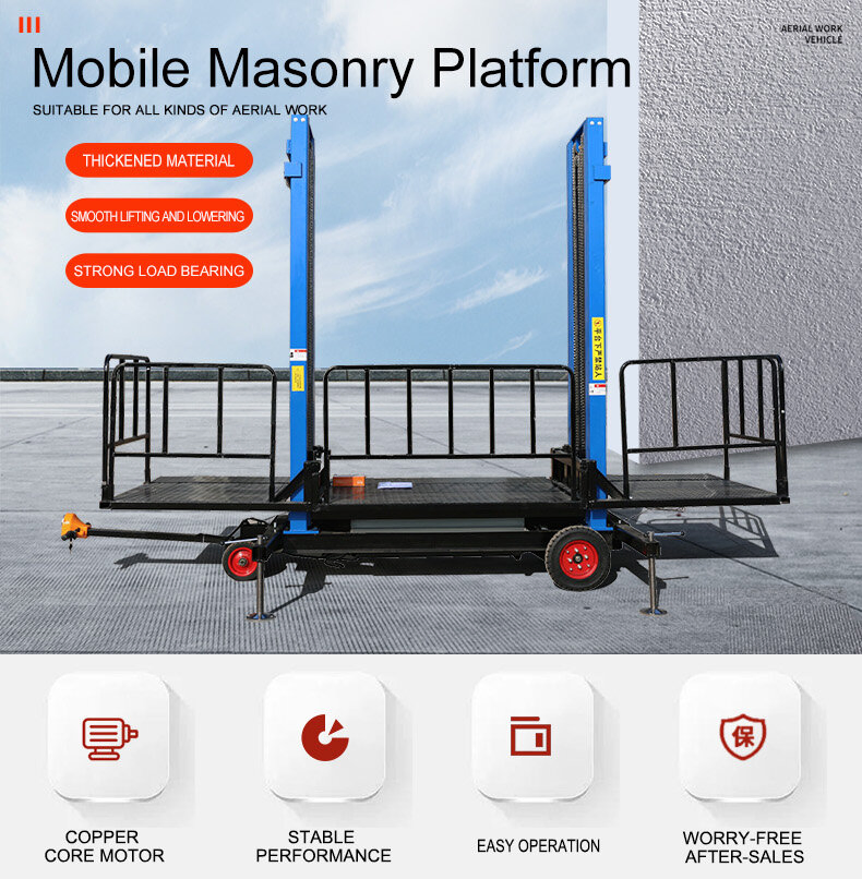 Aerial Mobile Lifter Scaffolding Electric Hydraulic Scissor Lift Masonry Lifting Platform Mobile Masonry Walls Lift Platform