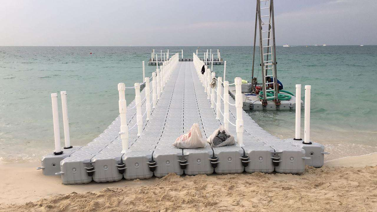 Plastic Pontoon Cube Floating Platform Supplier for Marina Dock
