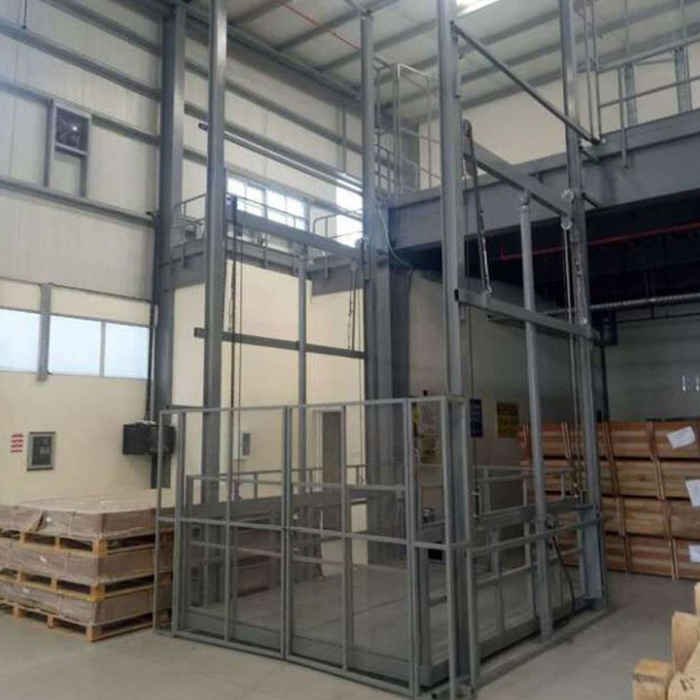 Industrial Freight Elevator Guide Rail Cargo Lift Hydraulic Loading Platform