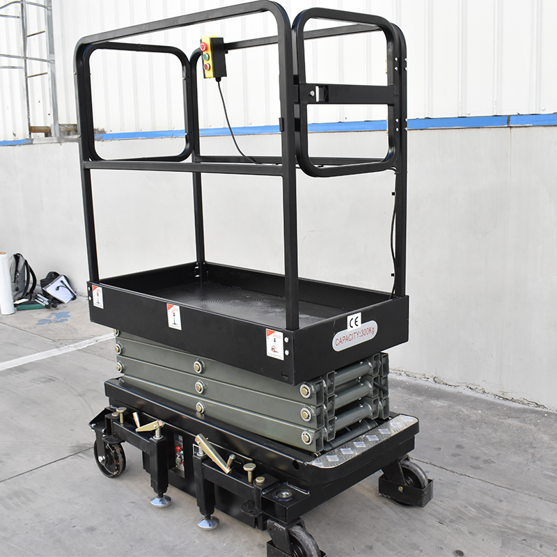 200kg 300kg Semi Electric Mini Scissor Lift Platform for Sale