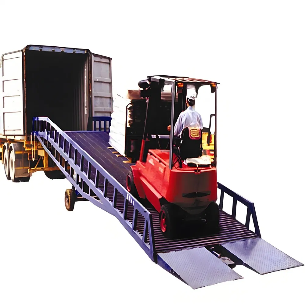 10t 6t Strong Frame Mobile Boarding Bridge Electric Loading Truck Loading Yard Ramp Hydraulic Loading Dock Ramp