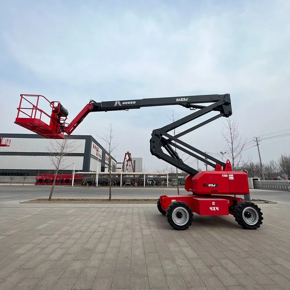 Hered Hydraulic Electric Self Propelled Boom Lift Scissor Lifting 16m Movable Aerial Work Platform