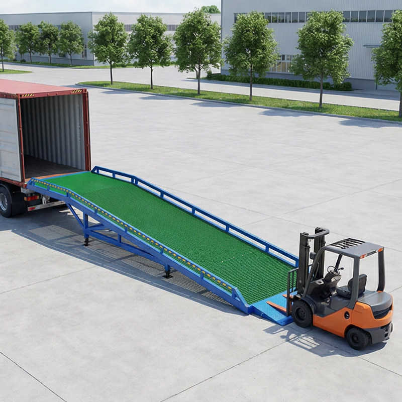 Heavy Duty 8 Ton 10 Ton Electric Lifter Hydraulic Dock Leveler Stationary Hydraulic Foldable Loading Ramp