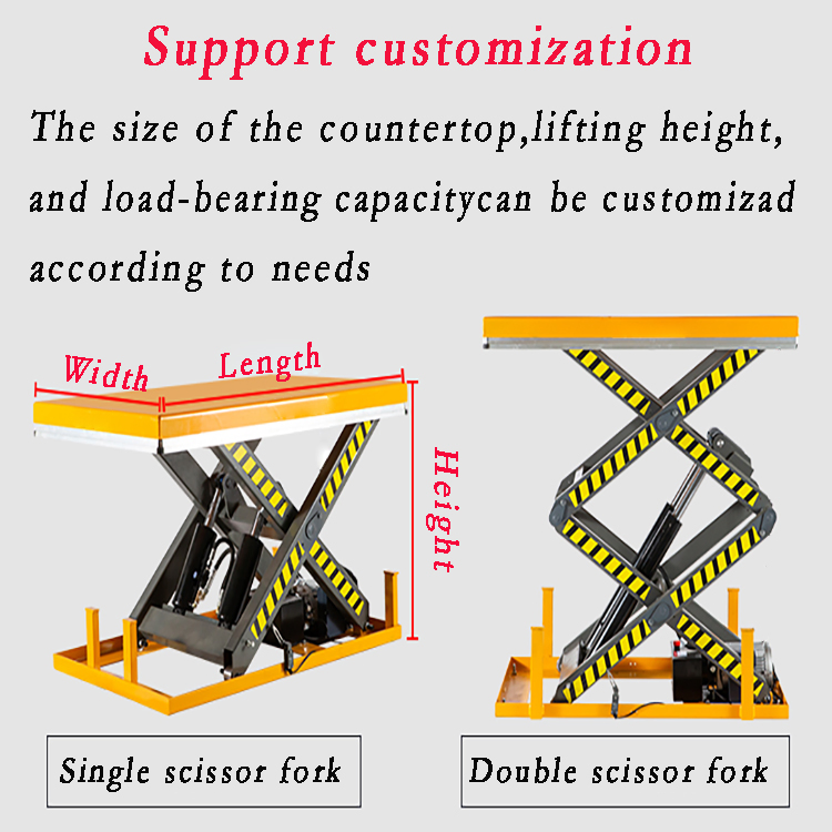 Aerial Working Fixed Underground Hydraulic Lifting Table Vertical Stationary Scissor Lift Platform