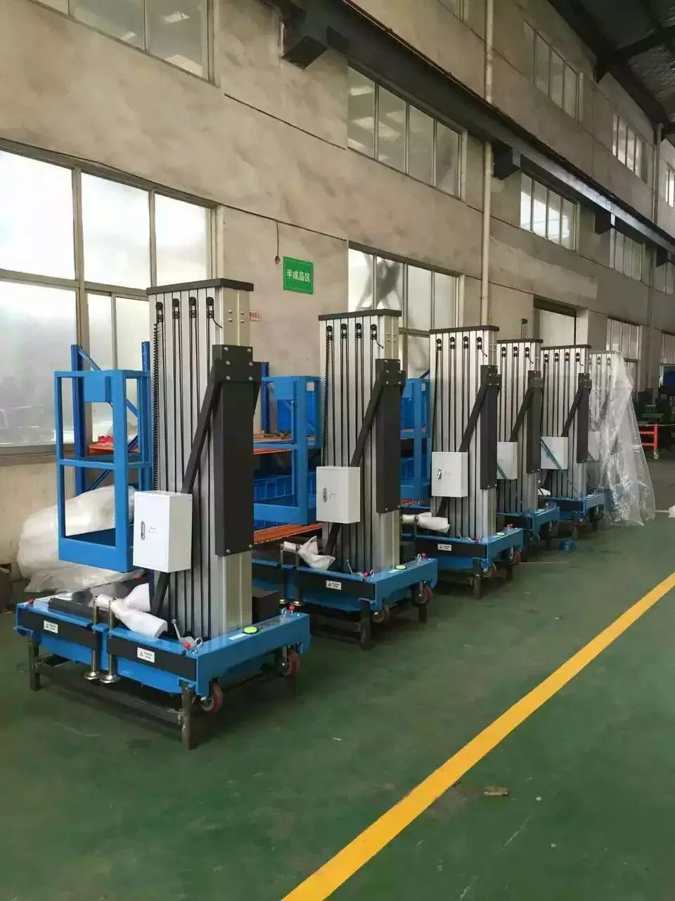 10m Semi-Electric Aerial Lift Platforms with Double Mast