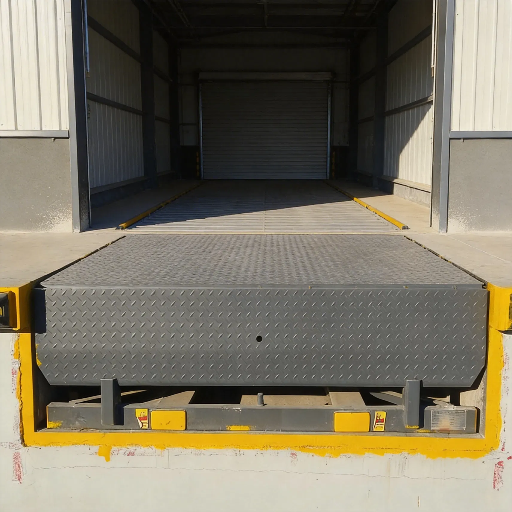 Pit Mounted Dock Leveler Hydraulic Fixed Boarding Bridge with Self-Leveling Lip &amp; 6-Ton Capacity