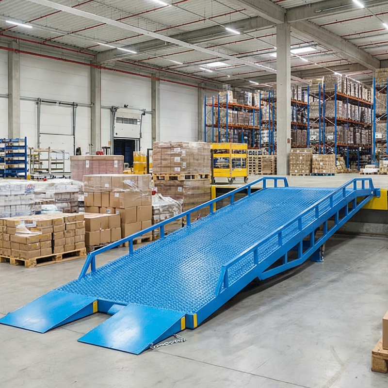 Container Loading Ramp Ramp Movable Portable Loading Dock Mobile Boarding Bridge with a Load of 8 - 35 Ton Mobile Ramp