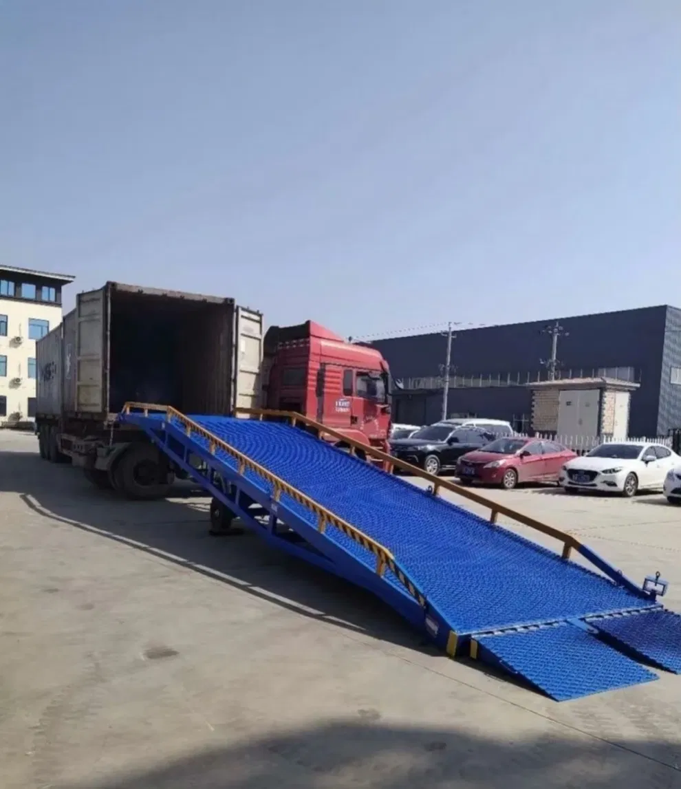 CE ISO 6t 8t 10t 12t 15t Adjustable Mobile Hydraulic Loading Unloading Dock Yard Boarding Bridge for Sale