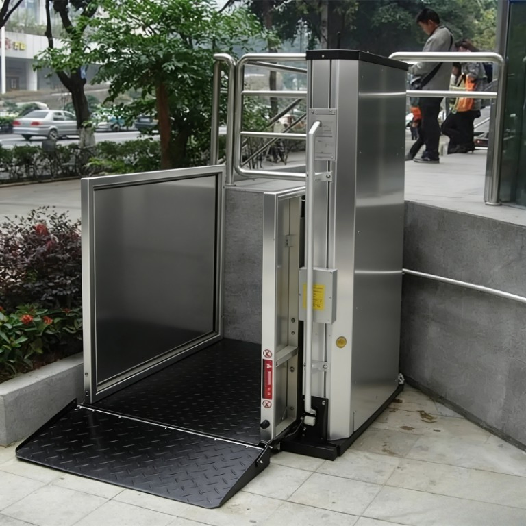 Durable Easy Installation Big Space Aluminum Alloy Wheelchair Lift Platform