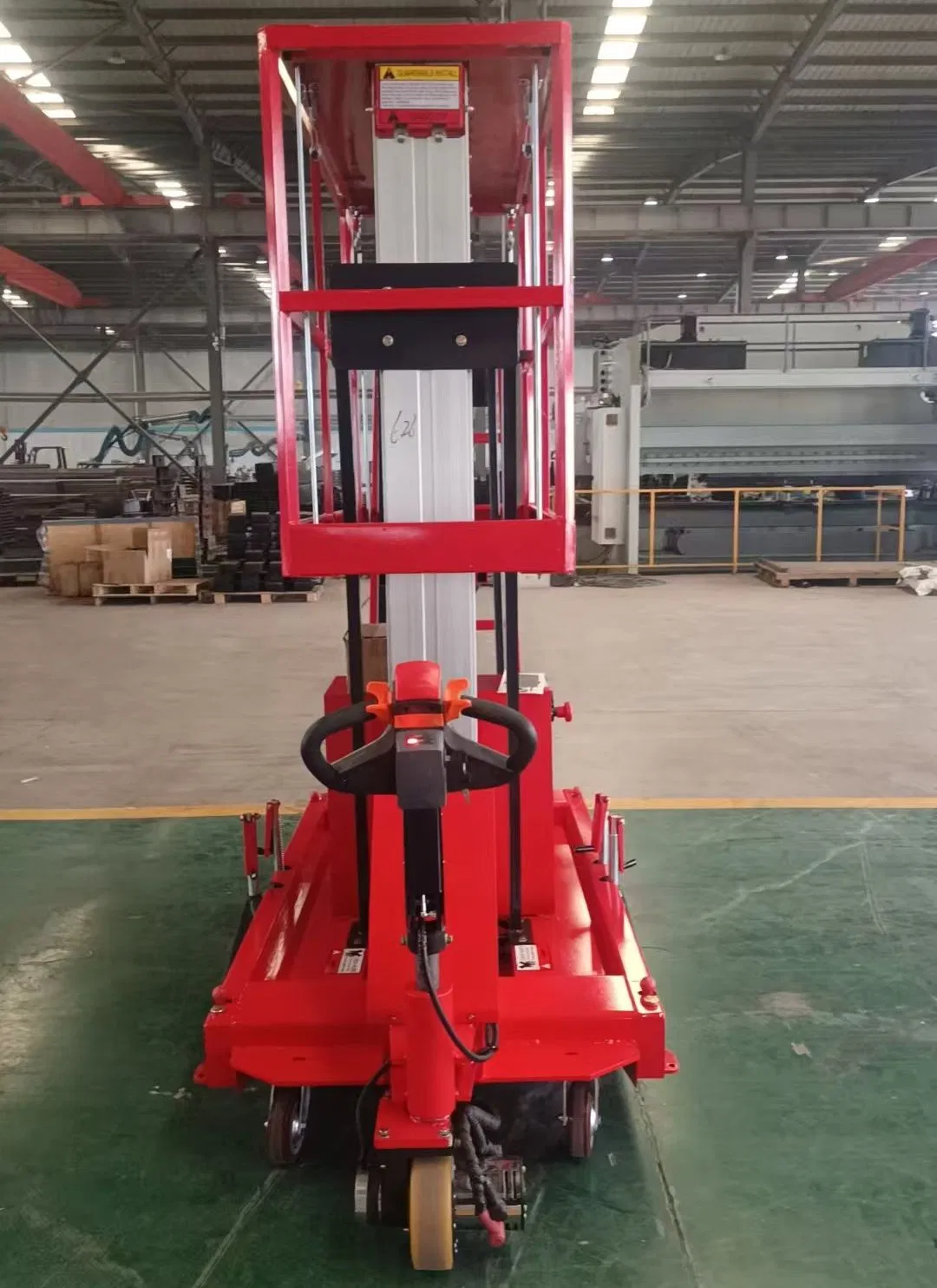Kpluslift 200kg Double Masts Electric Powered Mobile Scissor Lift Work Platform