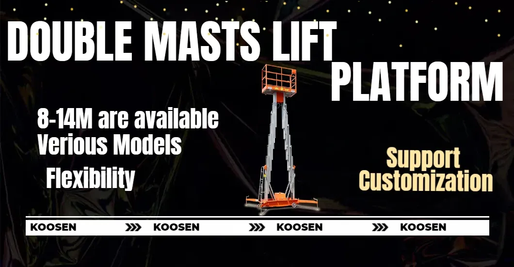 Double Masts Semi Electric Vertical Lift