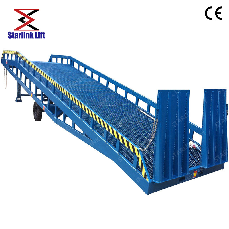 8ton 10ton 12ton 15ton Mobile Loading Unloading Ramp for Container Yard Ramp Forklift Ramp Dock Leveler Container Yard Ramp