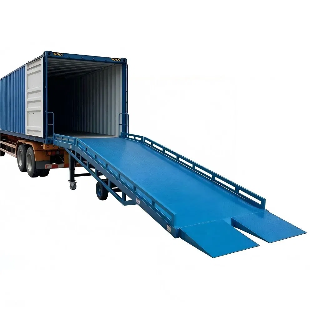 CE Mobile Loading Dock Ramp 8-15 Ton Hydraulic Container Yard Ramp for Forklift Unloading