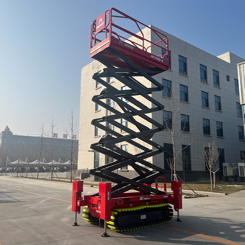 Hered 14m Mobile Self-Propelled Aerial Work Platform Lift Electric Crawler Scissor Lifts Hydraulic Lifting Equipment