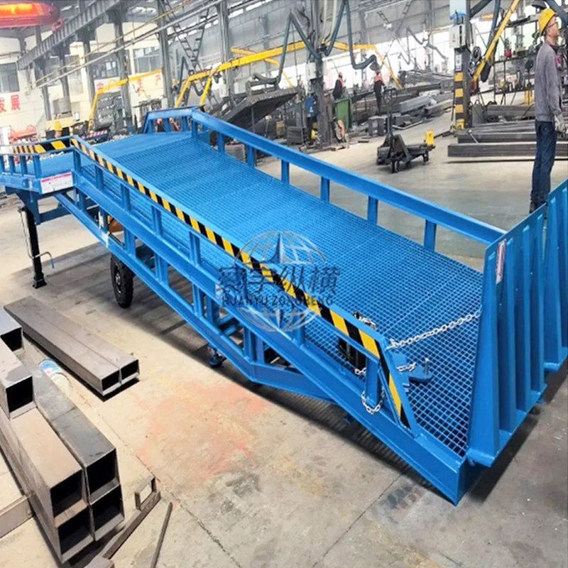 6 Ton 10 Ton Adjusted Hydraulic Towable Dock Leveler Fixed Mobile Container Loading Ramp Platform