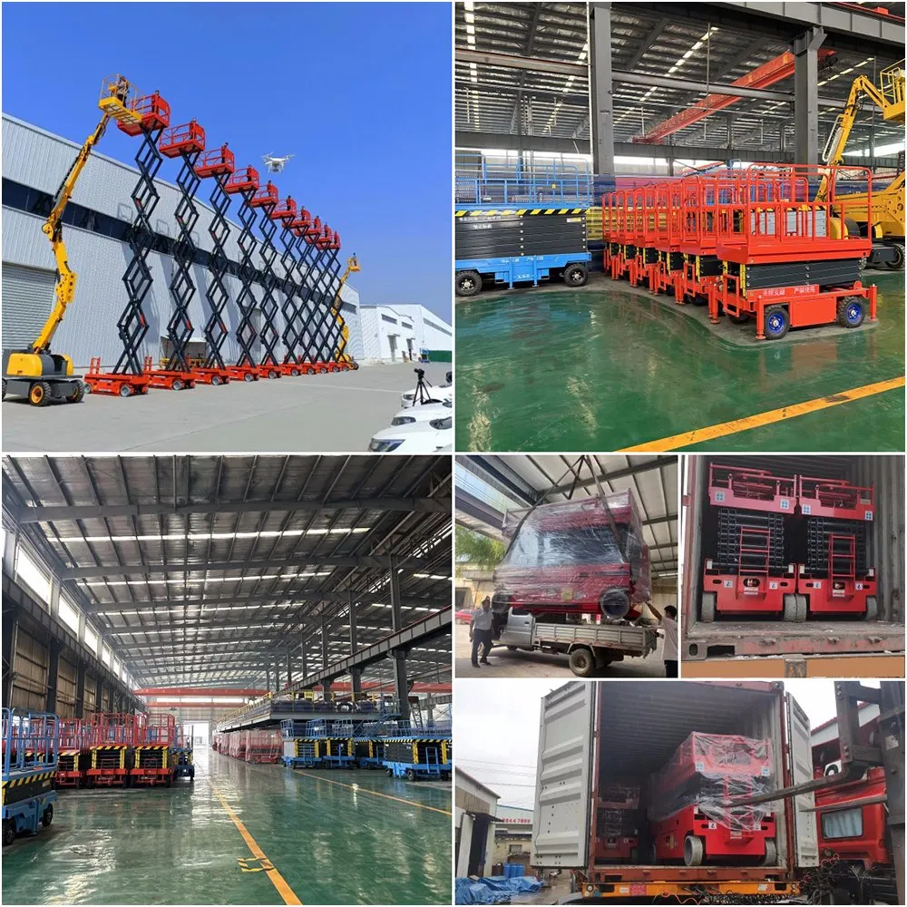 CE Approved Scissor Type Mini Aerial Work Lifter Electric Tracked Scissor Small Lift Platform