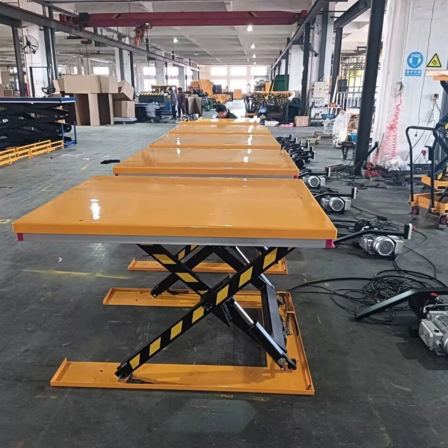 Double Hydraulic Pump Electric Stationary Scissor Lifting Working Platform CE Certificate