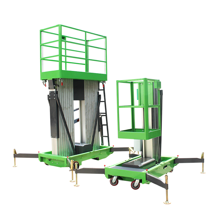 Personal Lift Ladder Single One Mast Electric Lifting Aluminum Alloy Man Lift Single Mast Mobile Aluminum Aerial Work Platform