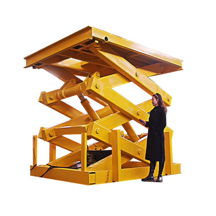 500kg Lifting Height Hydraulic in-Ground Stationary Scissor Lift Freight Elevator Lift Platform