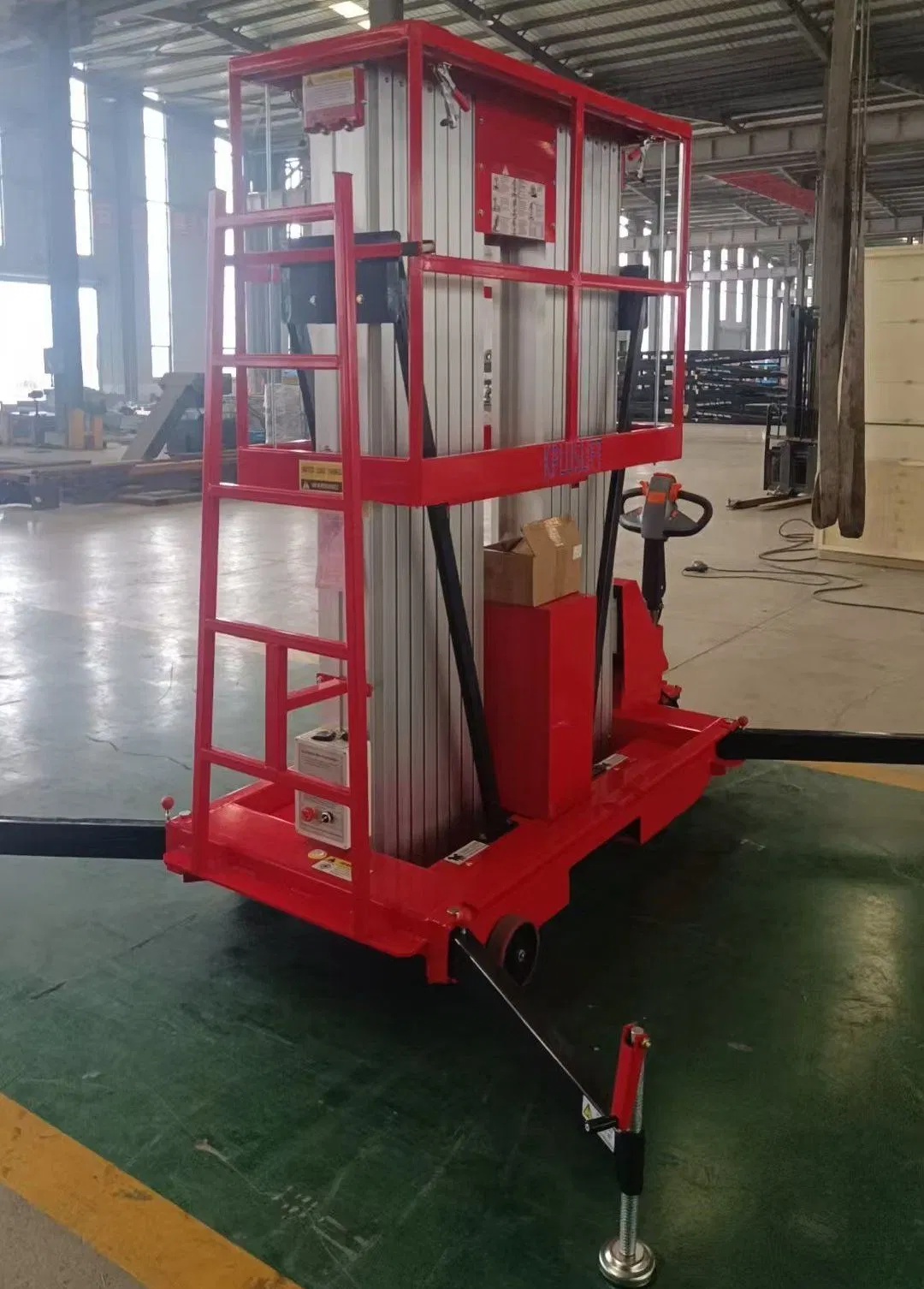 Kpluslift 150kg Aluminum Alloy Lift Single &amp; Double Mast Powered Lifting Scissor Platform