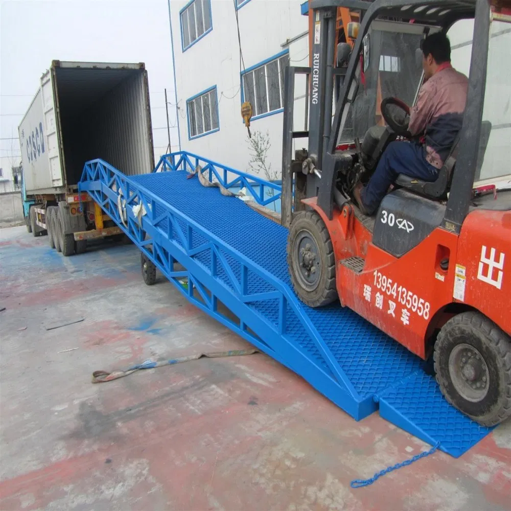 6t 8t 10t 12t Manual Electric Ramp Cargo Forklift Truck Mobile Boarding Bridge Hydraulic Dock Leveler