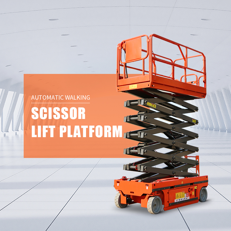 380kg 6m Scissor Lift Heavy Duty Hydraulically Driven Lifting Platform Scissor-Fork Structure