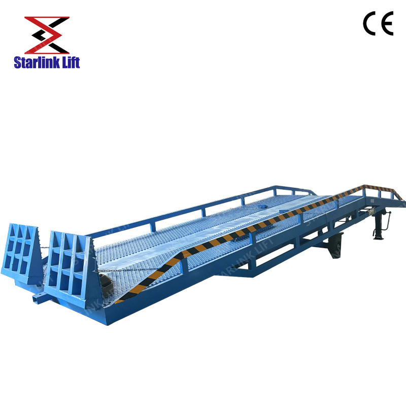 8ton 10ton 12ton 15ton Mobile Loading Unloading Ramp for Container Yard Ramp Forklift Ramp Dock Leveler Container Yard Ramp