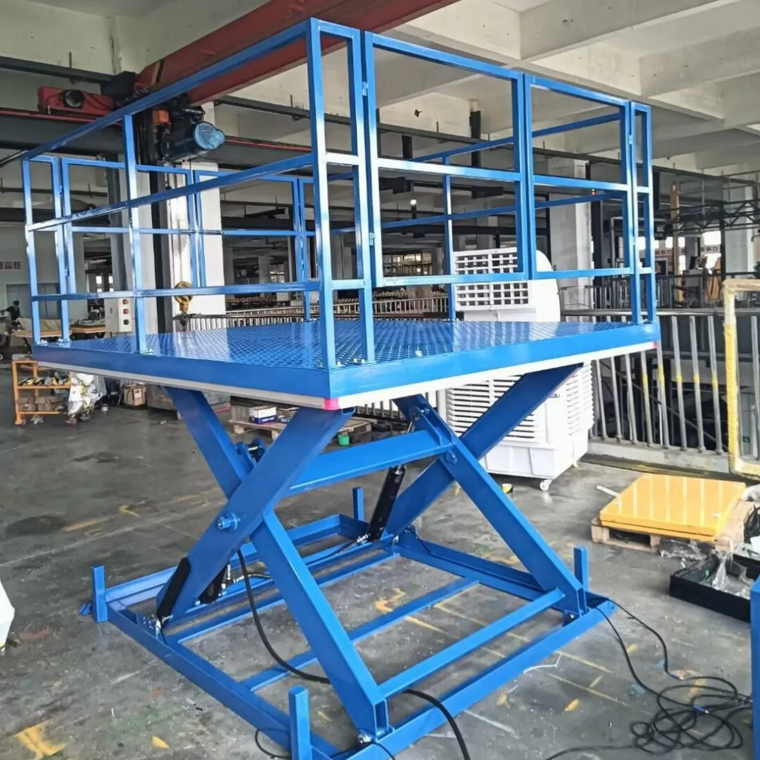 Electric Motor Lifting Scissor Working Platform Double Hydraulic Lifting Pump