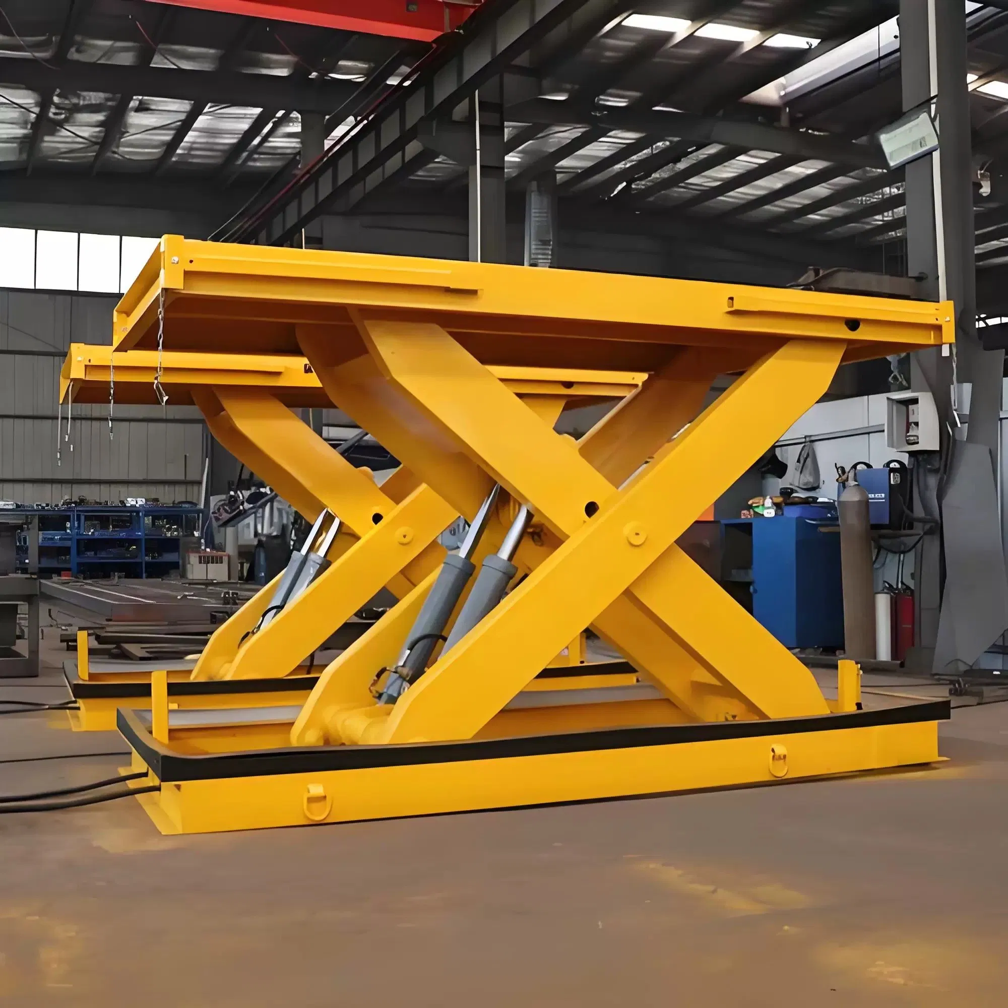 Warehouse Hydraulic Lifting Equipment, Heavy-Duty Cargo Lifting Platform, Customizable in Size and Load Capacity.