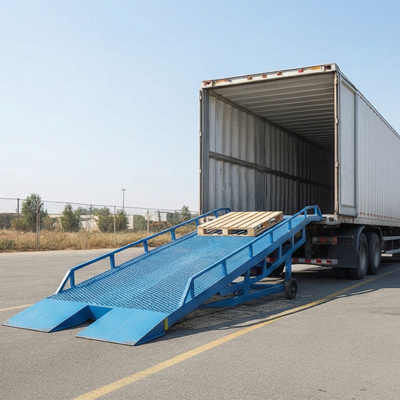 12t Mobile Dock Leveler OEM ODM Mobile Dock Ramp Loading Hydraulic Electric Container Lifting