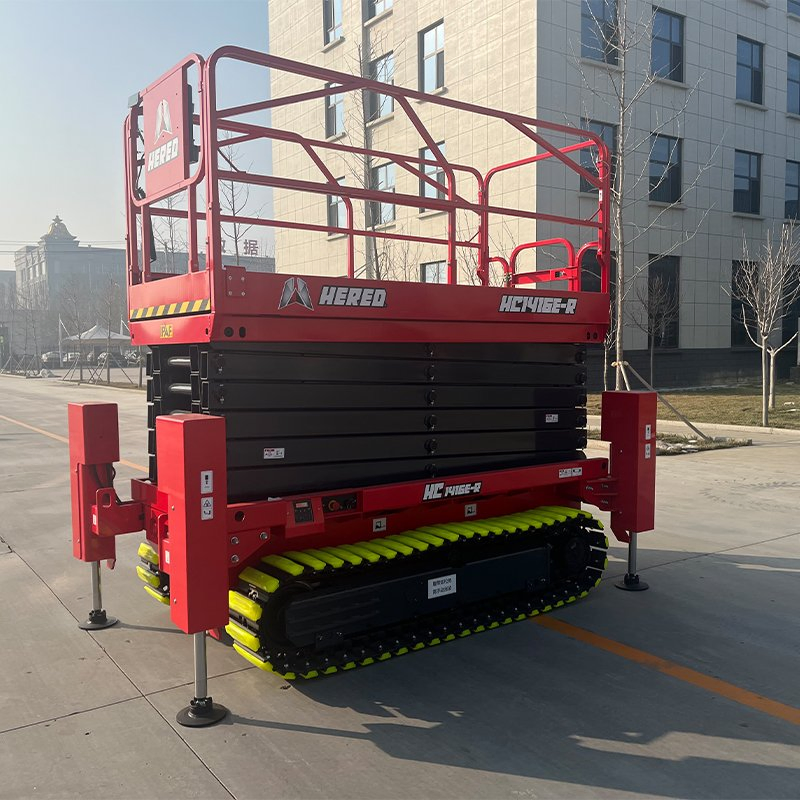 Hered 14m Mobile Self-Propelled Aerial Work Platform Lift Electric Crawler Scissor Lifts Hydraulic Lifting Equipment