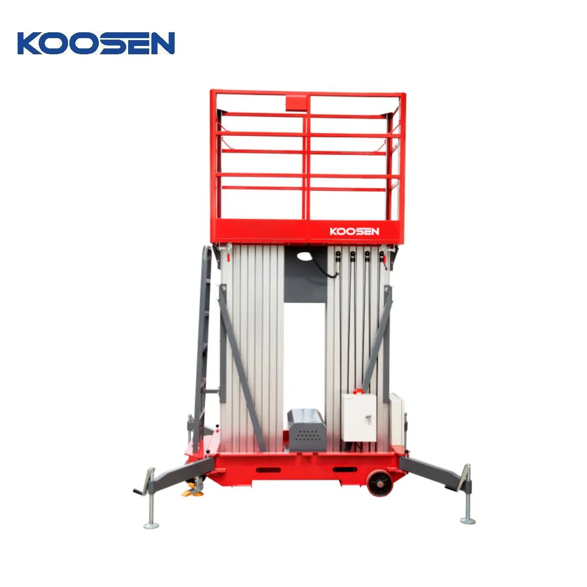 16m Platform Height Double Masts Semi Electric Vertical Lift Platform