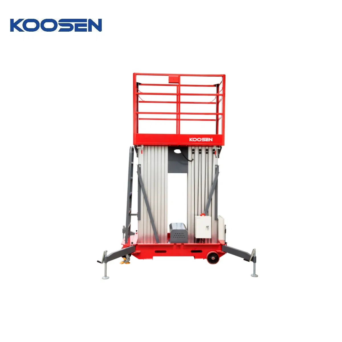 16m Platform Height Double Masts Semi Electric Vertical Lift Platform