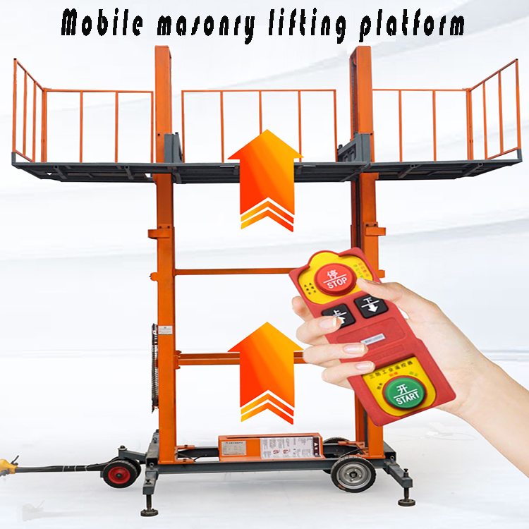 Foldable Hydraulic Building Brick Freight Steel Material Cargo Masonry Electric Lifting Platform