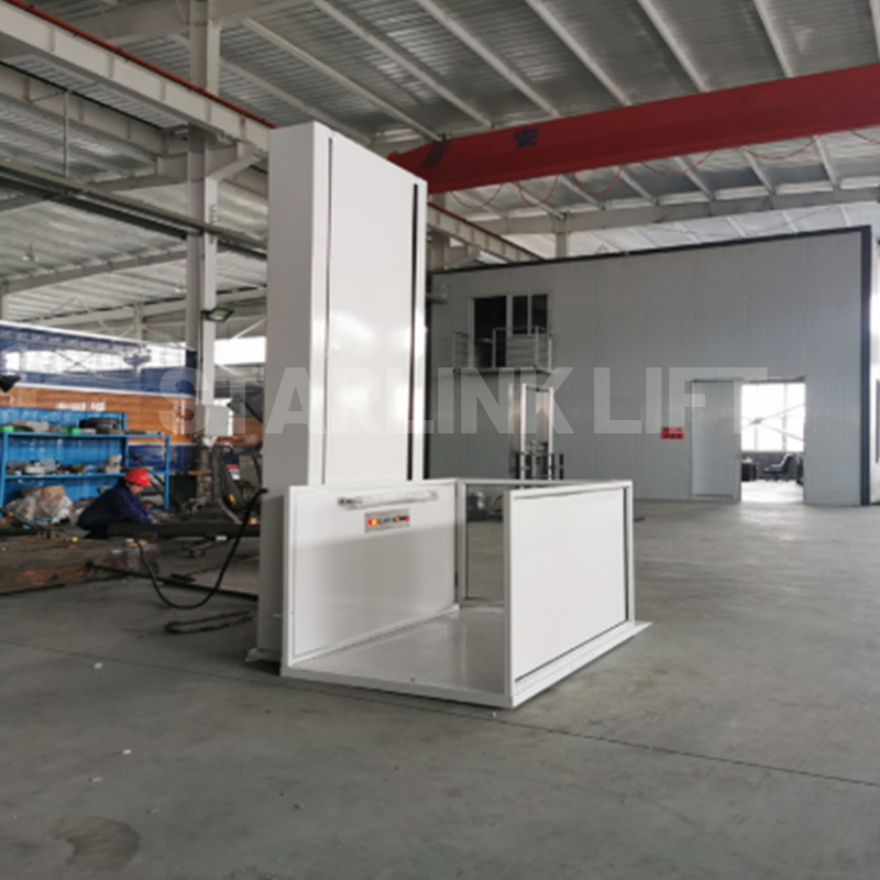Man Accessible Vertical Lift for Disabled Small Home Vertical Platform Lift Vertical Wheelchair Lift