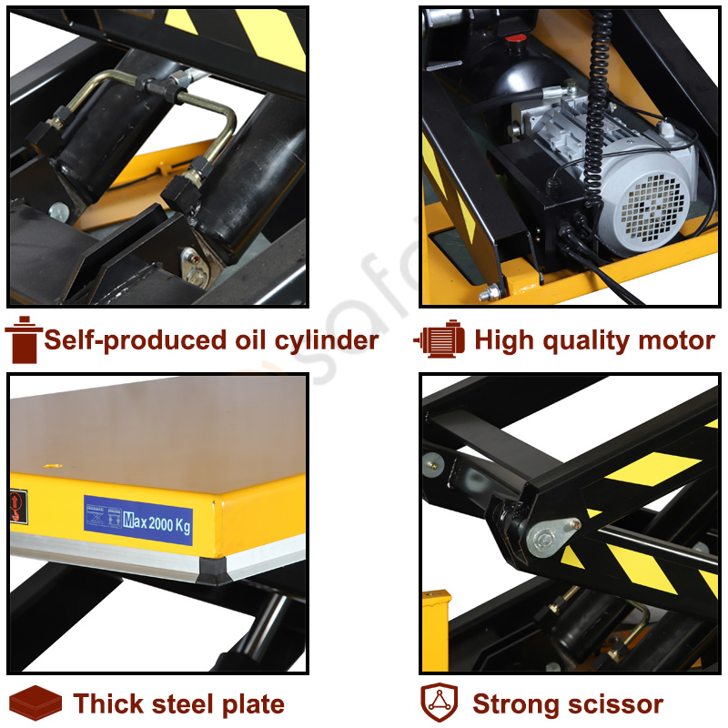 Heavy-Duty Hydraulic Double Scissor Lifting Platform for 4000kg Capacity
