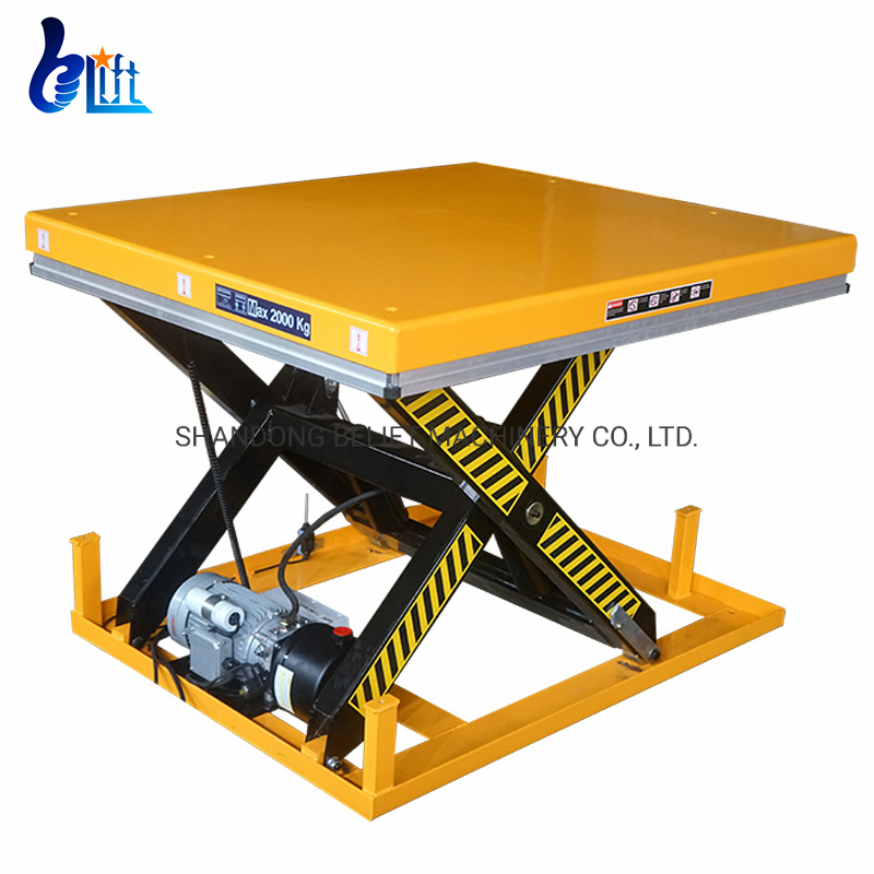 High Quality 100kg-10000kg Electric Hydraulic Lifting Stationary Table Scissor Lift Platform