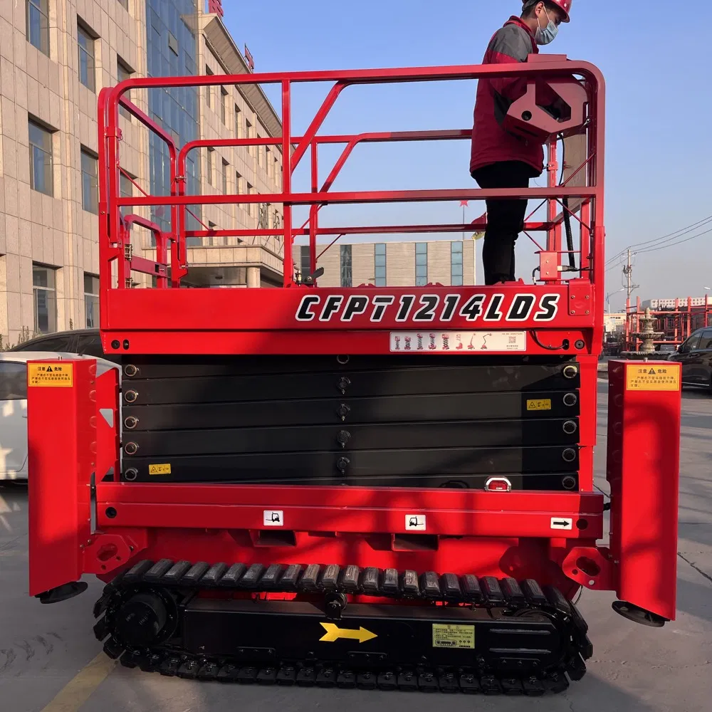 Small Self-Propelled Hydraulic Lift Platform Mini Home Mobile Scissor Crawler Platform