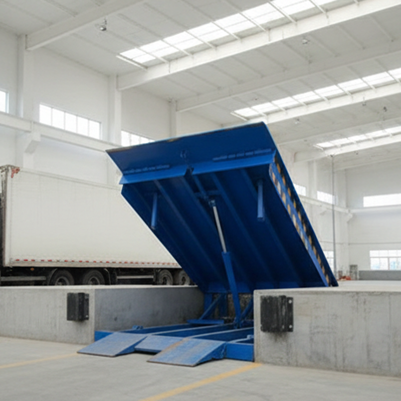 Ounuo Brand New First Class Quality Yard Ramp/Dock Leveler 8 Tons Fixed Hydraulic Boarding Bridge Steel Plate 220V/380V