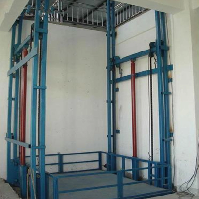 Industrial Freight Elevator Guide Rail Cargo Lift Hydraulic Loading Platform