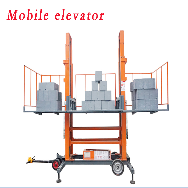 Foldable Hydraulic Building Brick Freight Steel Material Cargo Masonry Electric Lifting Platform
