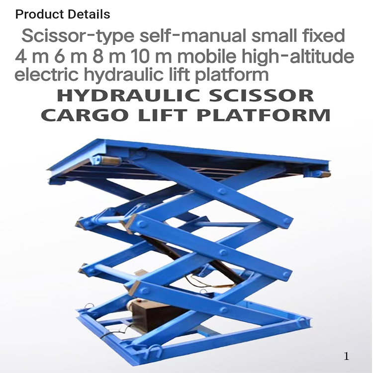 2ton Heavy Stationary Fixed Hydraulic Electric Scissor Lifting Table Transport Lift Platform with Guardrail
