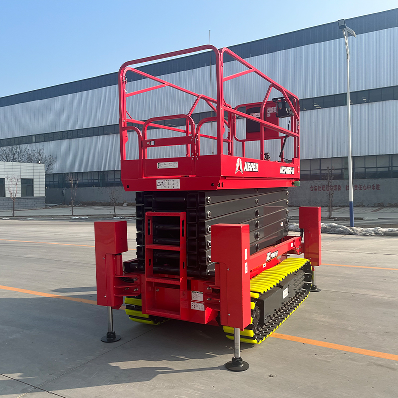 Hered 14m Mobile Self-Propelled Aerial Work Platform Lift Electric Crawler Scissor Lifts Hydraulic Lifting Equipment