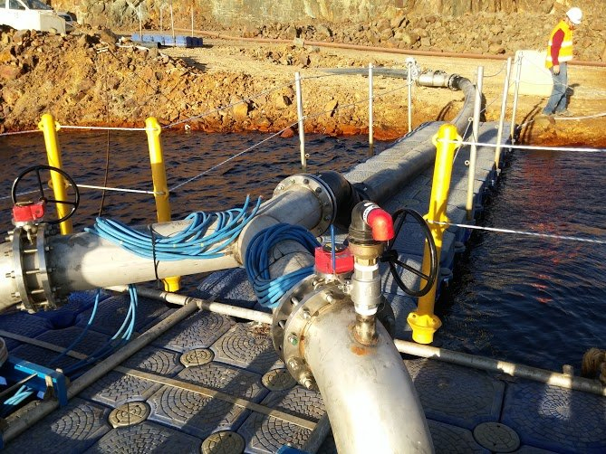 Modular Pontoon Floating Platform for Pumps on Water