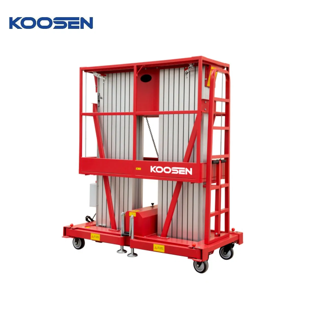 16m Platform Height Double Masts Semi Electric Vertical Lift Platform