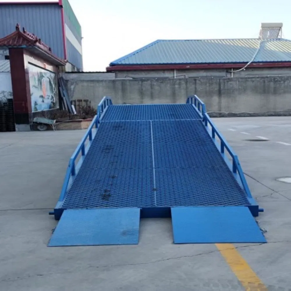 8 Ton 10ton Cargo Loading Ramp Container Terminal Leveler and Truck Lifting Platform Hydraulic Forklift Mobile Boarding Bridge