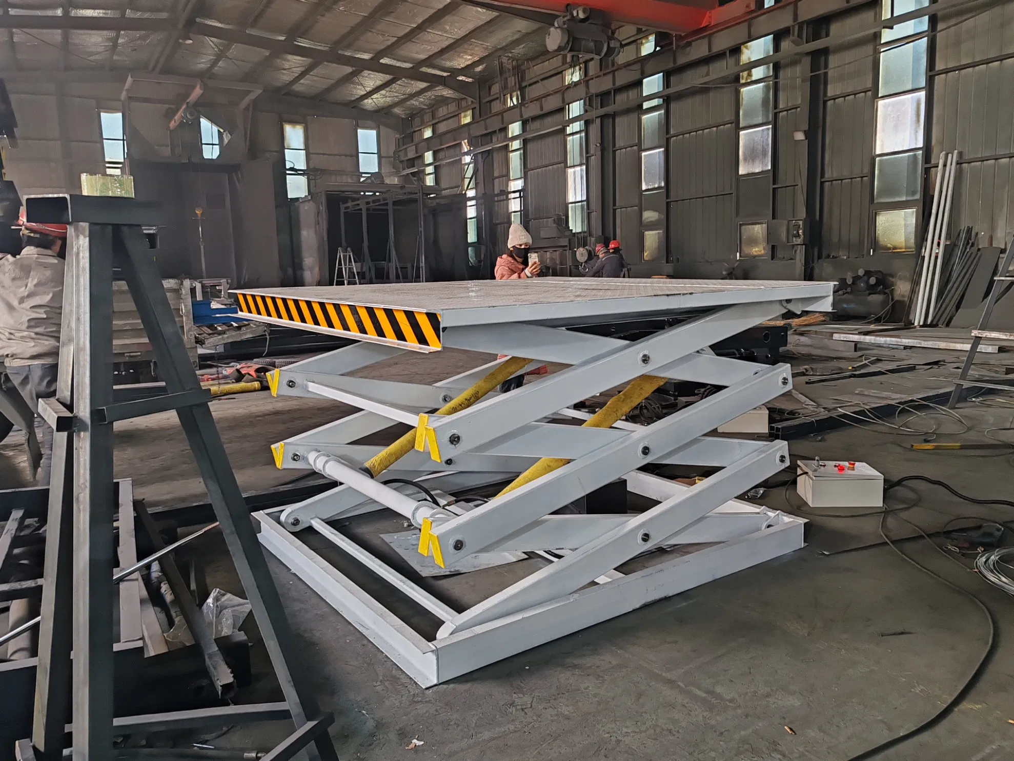 500kg Lifting Height Hydraulic in-Ground Stationary Scissor Lift Freight Elevator Lift Platform