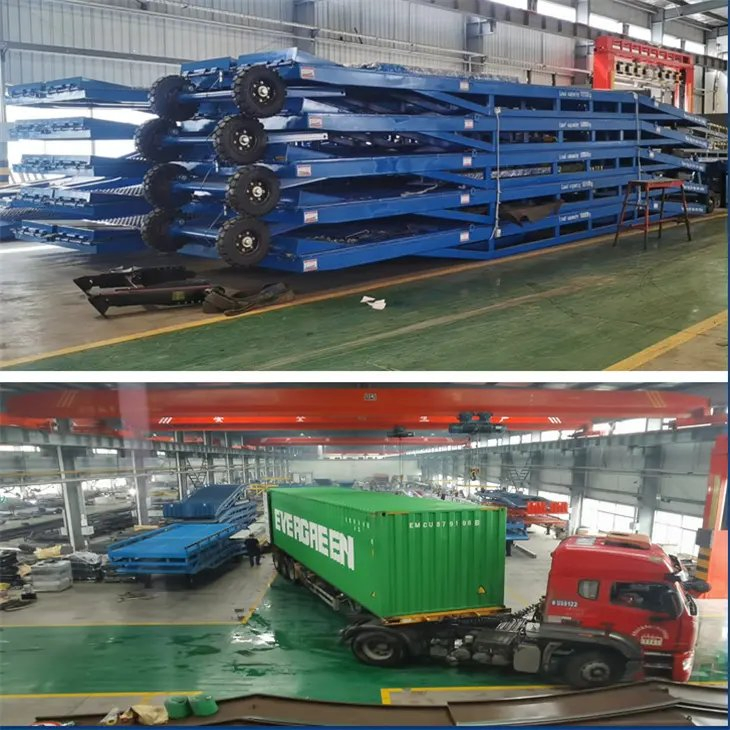 Mobile Ramp 6-15 Ton Adjusted Hydraulic Towable Dock Ramp Manual Container Loading Ramp Platform
